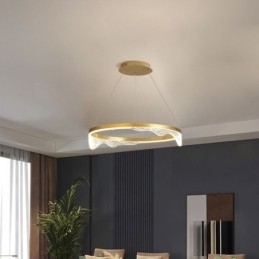 Nordisk Aluminiums Pendellampe Golden Wave Ripple Hengelampe