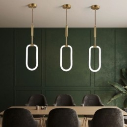 Moderne Enkel Pendellampe I Messing