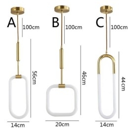 Moderne Enkel Pendellampe I Messing