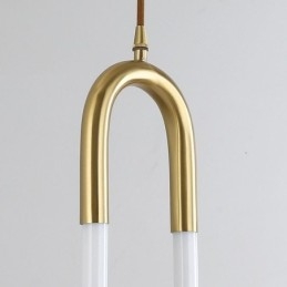 Moderne Enkel Pendellampe I Messing
