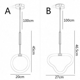 Moderne Taklampe Dimbar Akryl Taklampe
