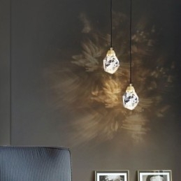 Mini Enkel Krystallkulelampe Hengende Taklampe