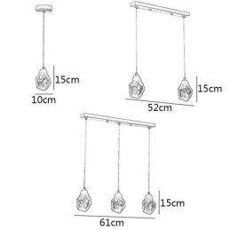 Mini Enkel Krystallkulelampe Hengende Taklampe