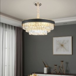 Moderne Pendellampe Krystall Taklampe 9 12 16 Lys