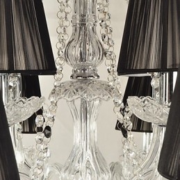Elegant Krystalllysekrone Med 12 Lys