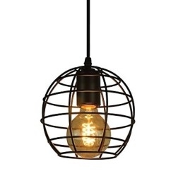 Globeformet Europeisk Stil Vintage Lysekrone For Svart Anhengslampe