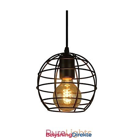 Globeformet Europeisk Stil Vintage Lysekrone For Svart Anhengslampe