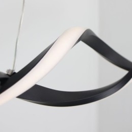 Moderne Pendellamper I Svart, Bølgeformet Hengende Lamper