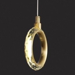 Pendellampe I Akryl Med Ringlampe Og Spotlight