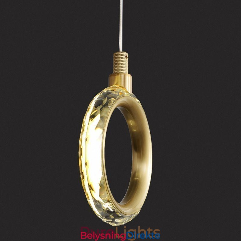 Pendellampe I Akryl Med Ringlampe Og Spotlight