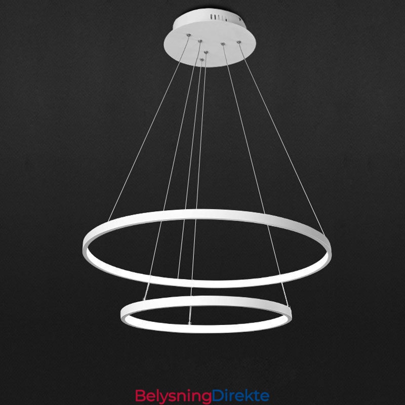 Moderne Enkel Pendellampe I Aluminium Med Dobbel Ring