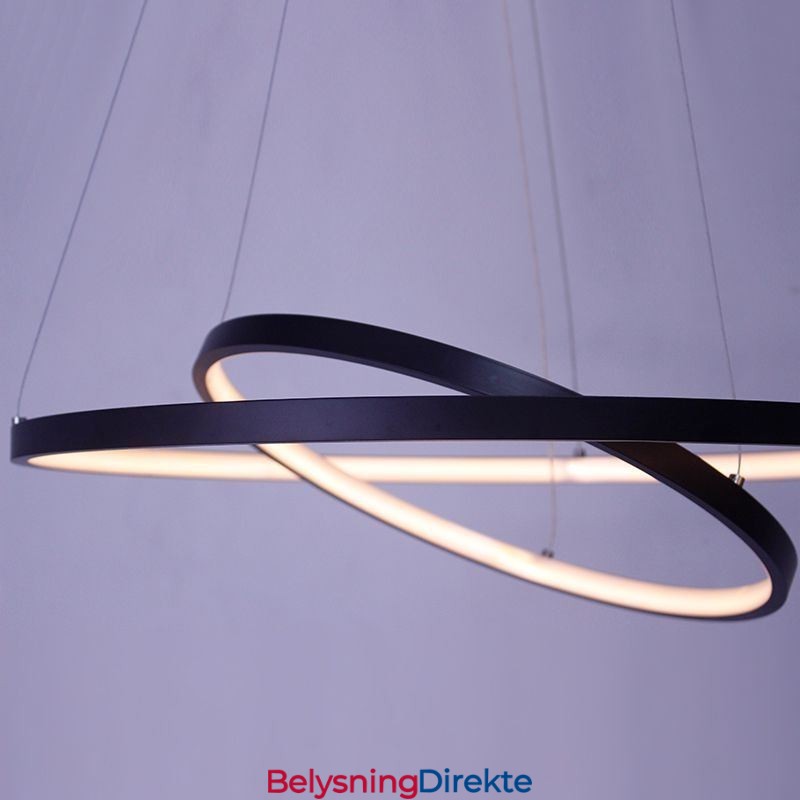 Moderne Enkel Pendellampe I Aluminium Med Dobbel Ring