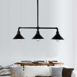 3-Lys Retro Industriell Vintage Vannrør Anhengslampe Lysekrone Landlig Rustikk Stil