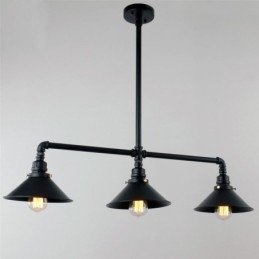 3-Lys Retro Industriell Vintage Vannrør Anhengslampe Lysekrone Landlig Rustikk Stil