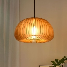 Retro-Stil Pendellampe I Basswood, Gresskarpendellampe