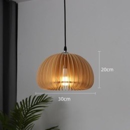 Retro-Stil Pendellampe I Basswood, Gresskarpendellampe
