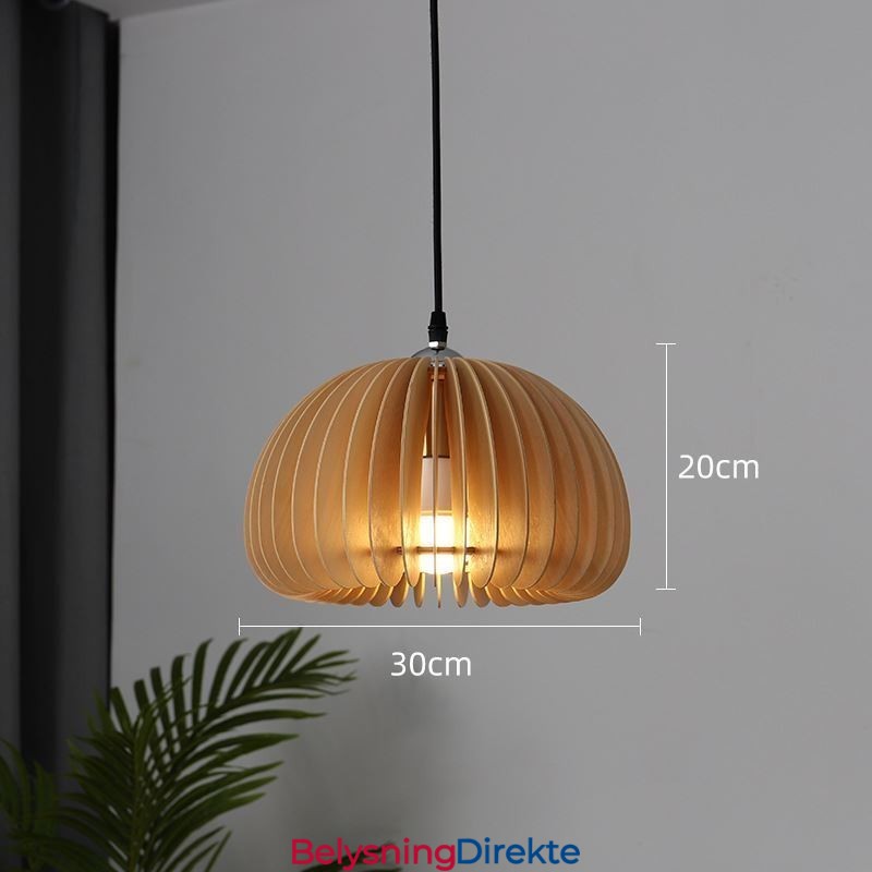 Retro-Stil Pendellampe I Basswood, Gresskarpendellampe
