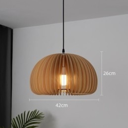 Retro-Stil Pendellampe I Basswood, Gresskarpendellampe