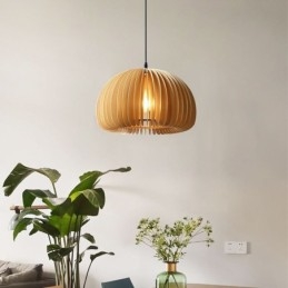 Retro-Stil Pendellampe I Basswood, Gresskarpendellampe