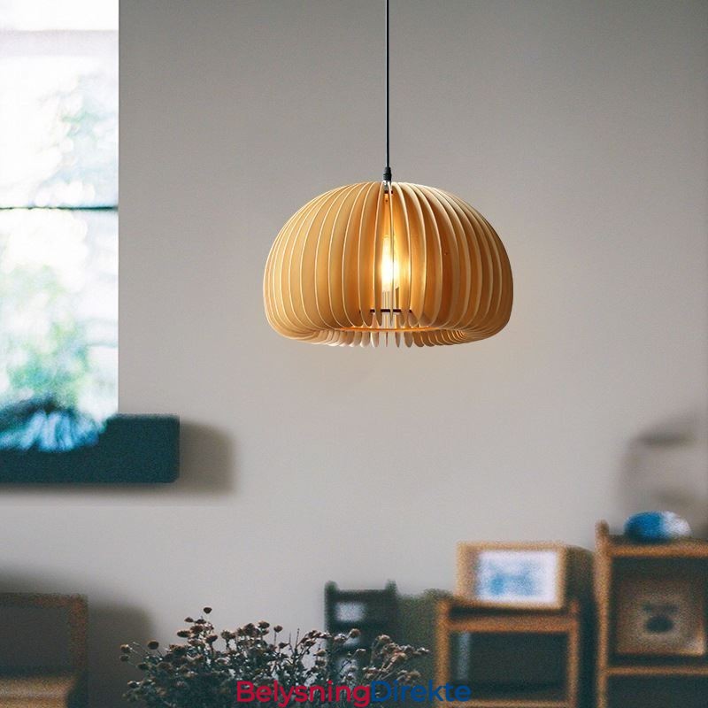 Retro-Stil Pendellampe I Basswood, Gresskarpendellampe