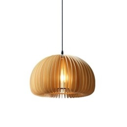 Retro-Stil Pendellampe I Basswood, Gresskarpendellampe