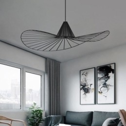 Jernpendellampe Enkel Stråhattlampe 1 Lys