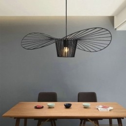Jern Pendellampe Stråhattlampe 1 Lys