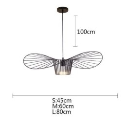 Jern Pendellampe Stråhattlampe 1 Lys