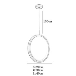 Minimalistisk Ringpendellampe Dekorativ Taklampe