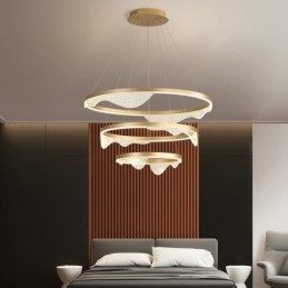 Pendellampe Golden Wave Ripple Hengelampe 3 Lys