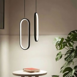 Oval Pendellampe I Akryl, Dekorativ Lampe