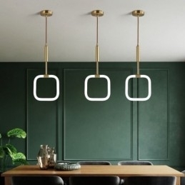 Moderne Enkel Pendellampe I Messing
