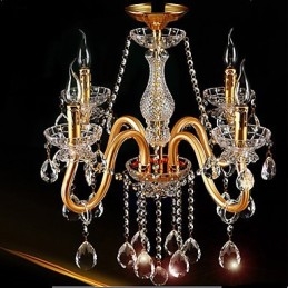 Moderne Samtids Tradisjonell Klassisk Vintage Krystallmaling Glass Lysekrone
