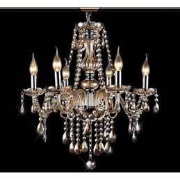 Moderne Samtids Tradisjonell Klassisk Vintage Krystall Galvanisert Glass Lysekrone