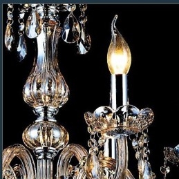 Moderne Samtids Tradisjonell Klassisk Vintage Krystall Galvanisert Glass Lysekrone