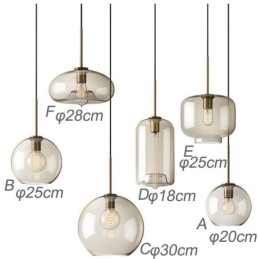 Minimalistisk Dekorativ Glasslampe I Konjakkfarget Glass