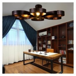 Moderne Vintage Taklampe I Jernformet Blomst