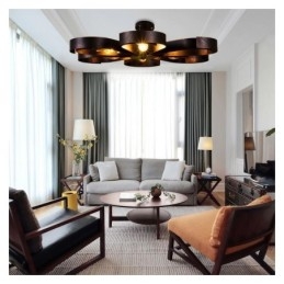 Moderne Vintage Taklampe I Jernformet Blomst