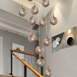 Glass Pendellampe Kreativ Dekorativ Glasskule Loft