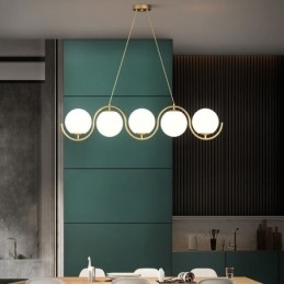 Moderne Glasskuleformet Anhengslampe Minimalistisk Lampe