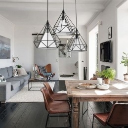 Diamantformet Anhengslampe Moderne Minimalistisk Dekorativ Lampe