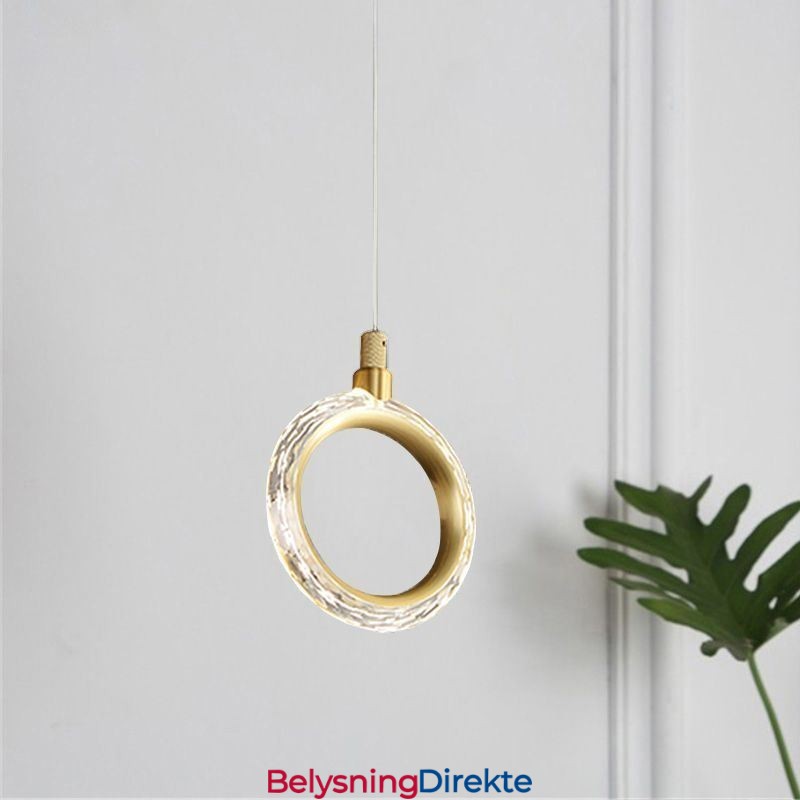 Pendellampe I Akryl Med Ringlampe Og Spotlight