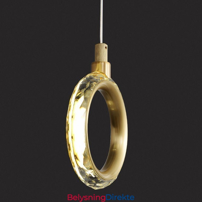 Pendellampe I Akryl Med Ringlampe Og Spotlight