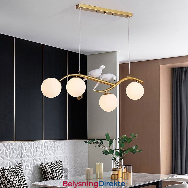Moderne Minimalistisk Grenpendellampe Med 4 Lamper