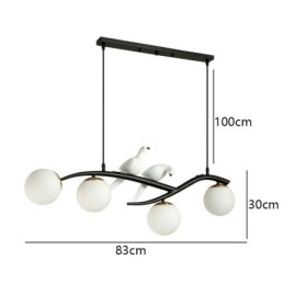 Moderne Minimalistisk Grenpendellampe Med 4 Lamper