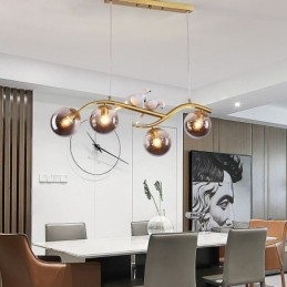 Moderne Minimalistisk Grenpendellampe Med 4 Lamper