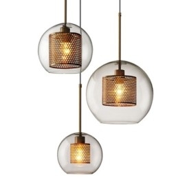 Minimalistisk Glassklyngependellampe Med 3 Lys, Taklampeøy