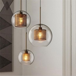 Minimalistisk Glassklyngependellampe Med 3 Lys, Taklampeøy