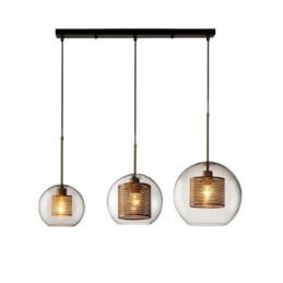 Minimalistisk Glassklyngependellampe Med 3 Lys, Taklampeøy