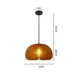 Retro-Stil Pendellampe I Basswood, Gresskarpendellampe